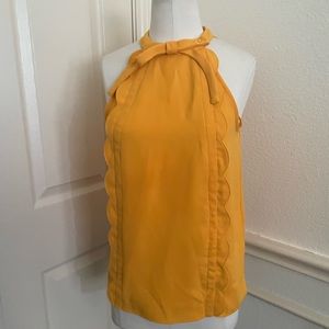 Victoria Beckham yellow halter top size small